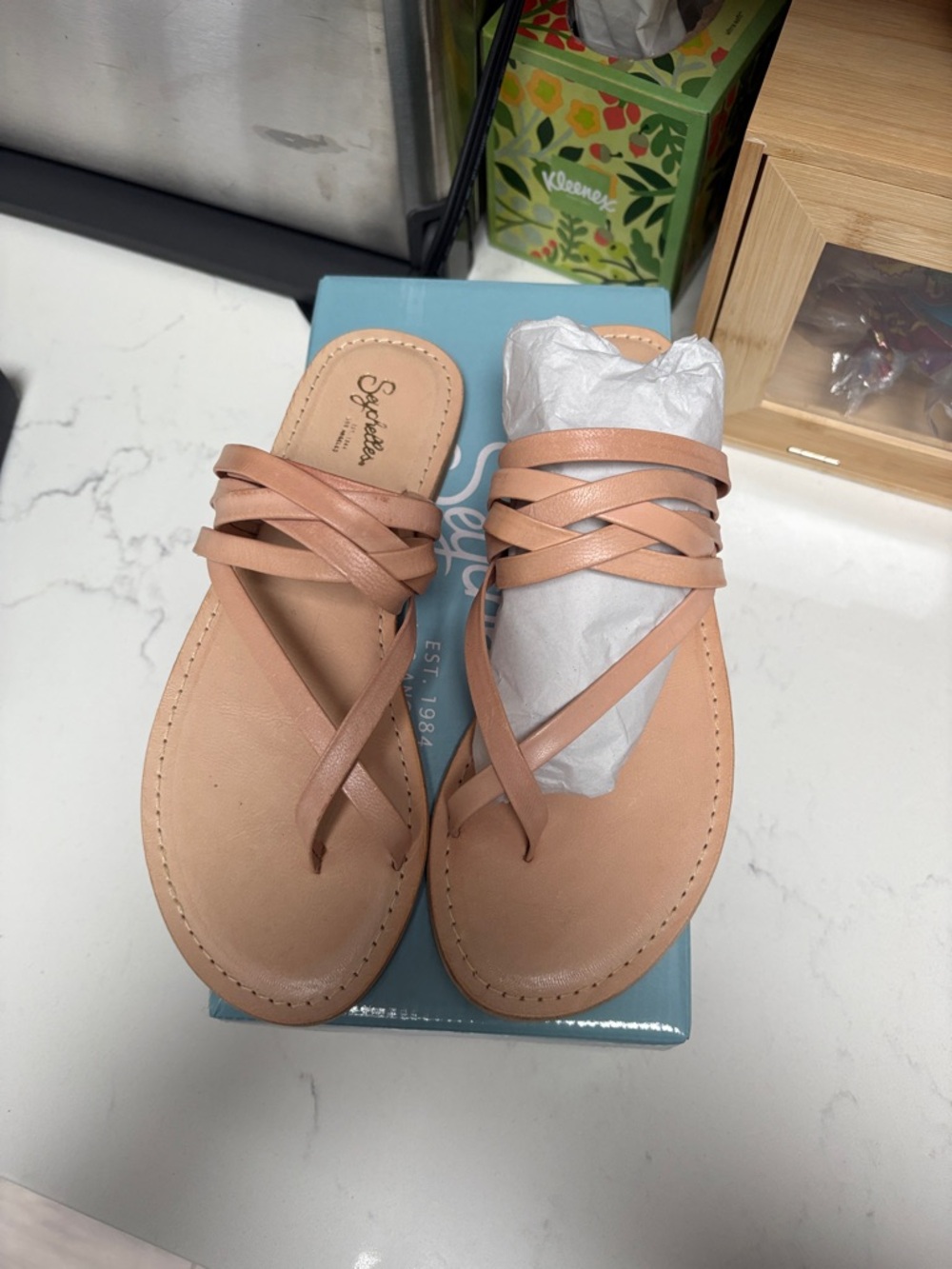 Seychelles Blush Pink Braided Leather Slide Sandals